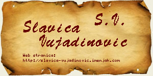 Slavica Vujadinović vizit kartica